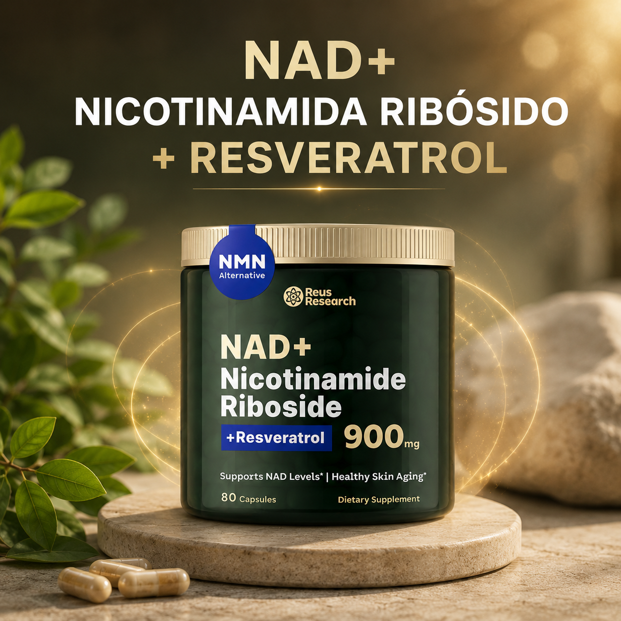 NAD+ con Nicotinamida Ribósido + Resveratrol (900mg)